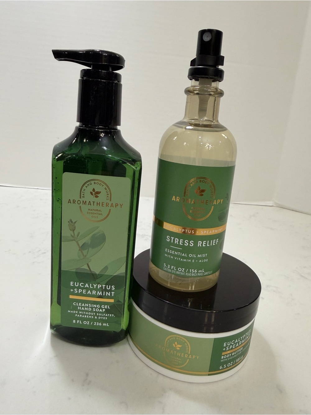 Bath & Body Works Aromatherapy Eucalyptus + Spearmint Hand Soap Trio — Green - Picture 5 of 13